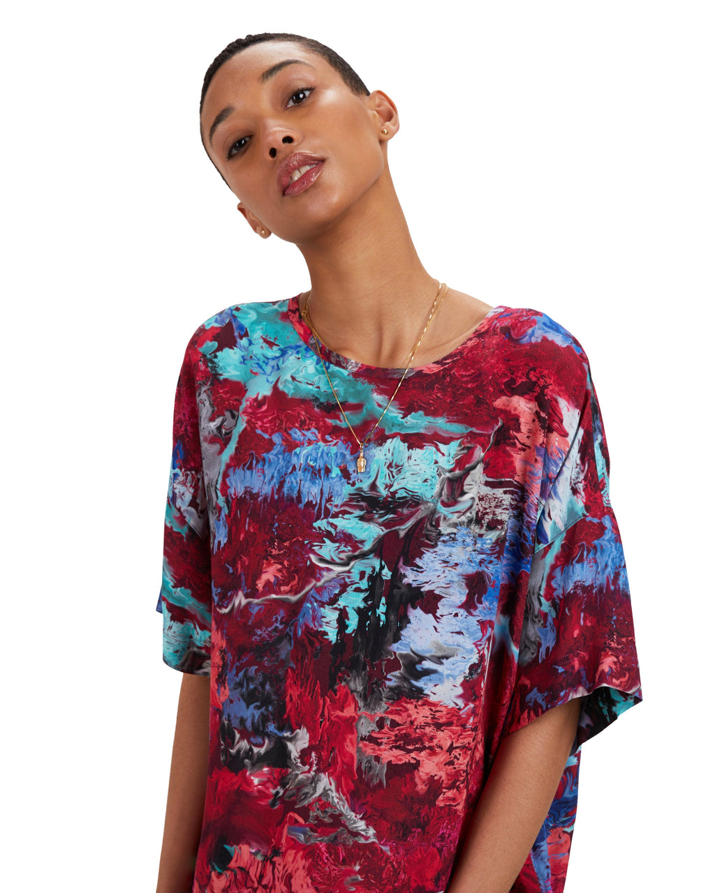 Maya Dress | Cerise Blur