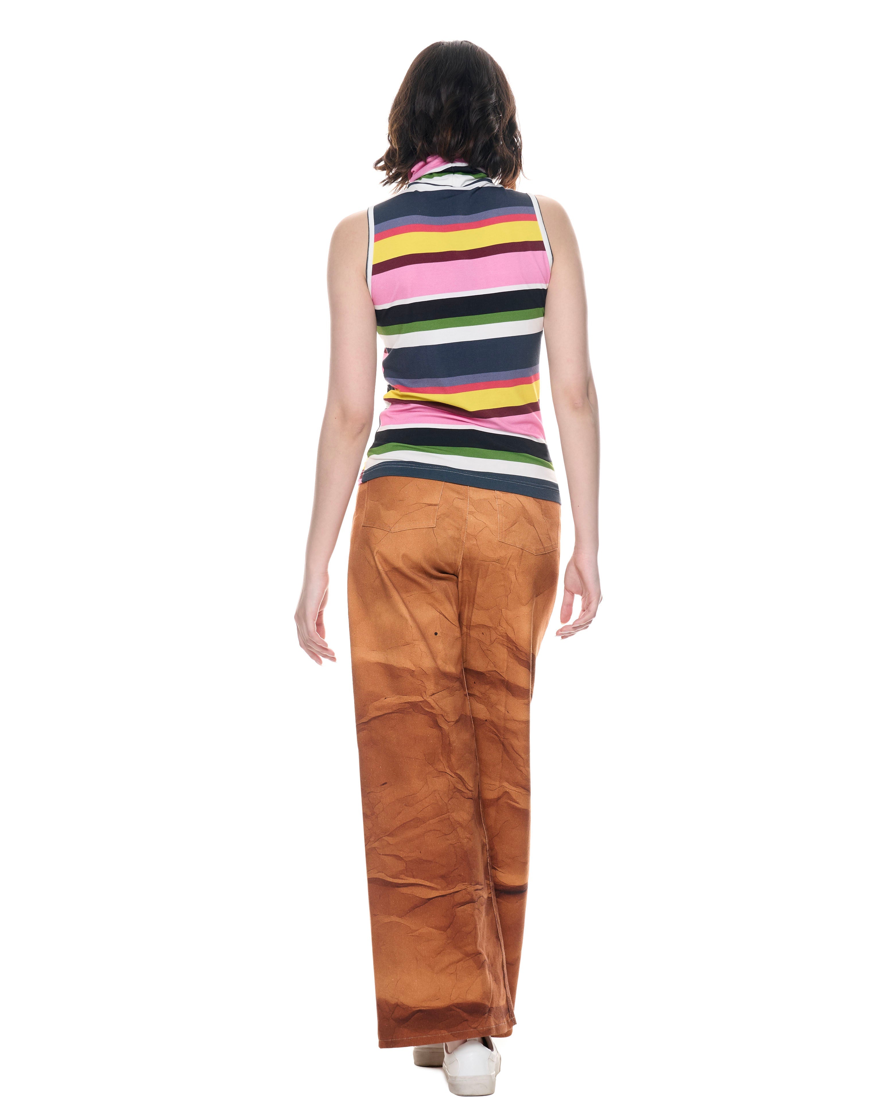 Sleeveless Turtleneck | Flavor Burst Stripes