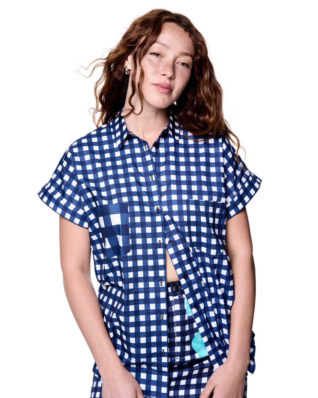 Dottie Shirt | Navy Gingham