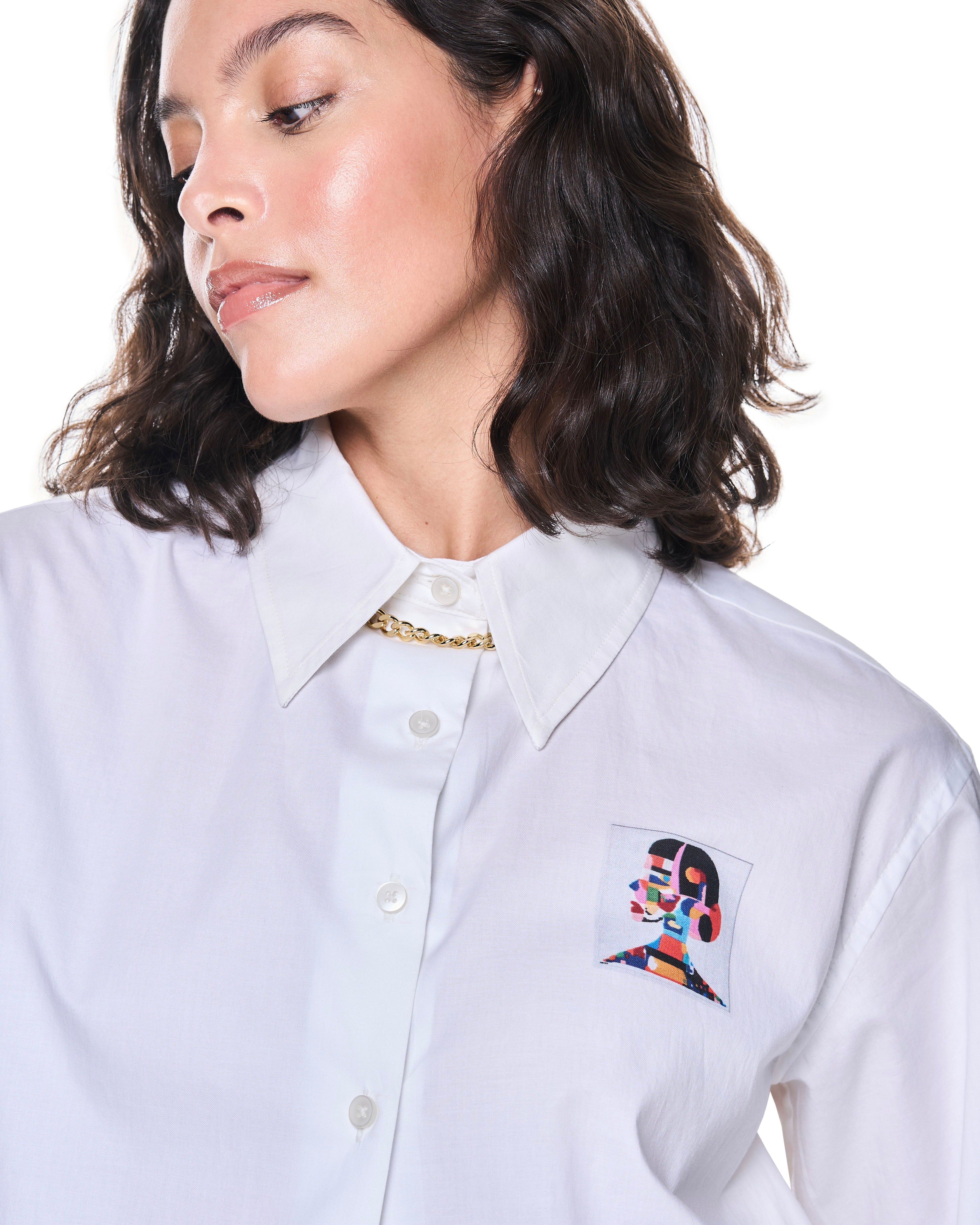 Annie Shirt | White Cross Stitch Character