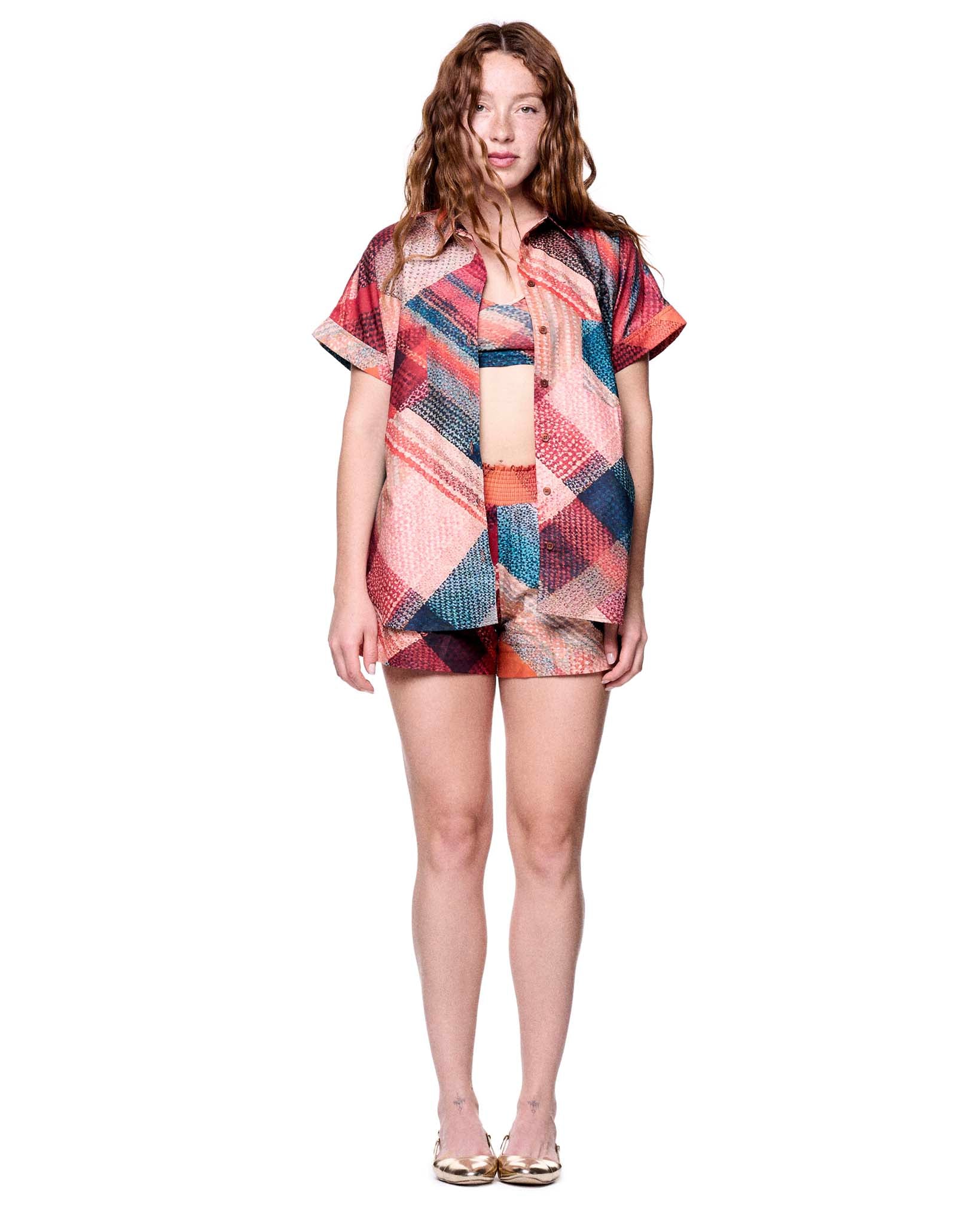 Billie Short | Sunset Camp Plaid