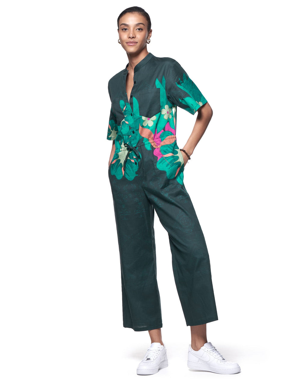 Issa Jumpsuit | Evergreen Blooming Batik
