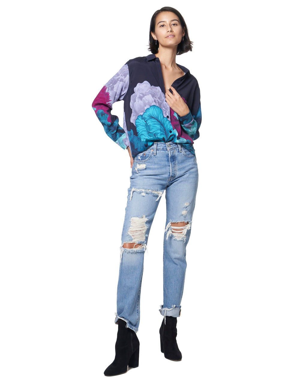 Zoe Shirt | Ocean Iris