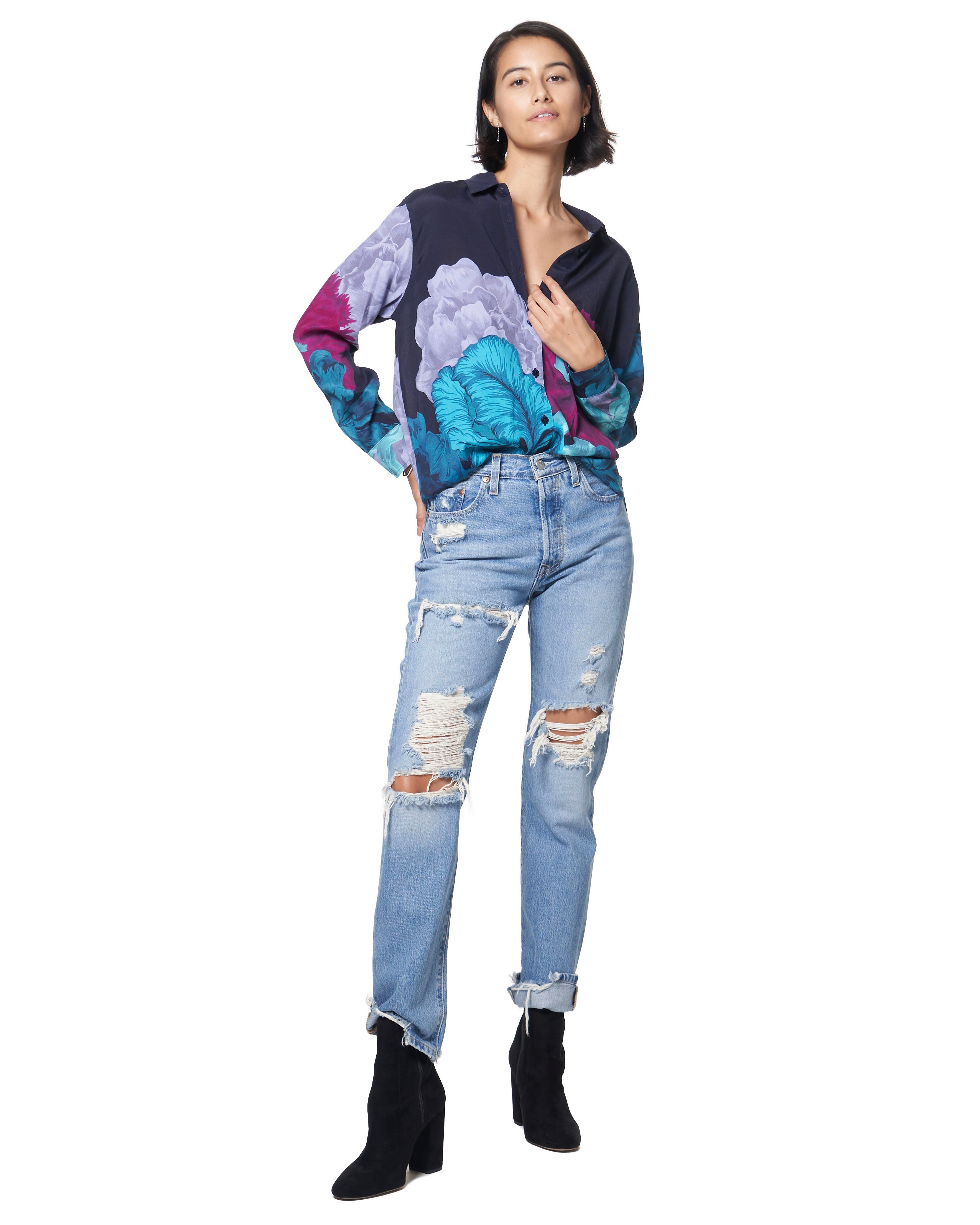 Zoe Shirt | Ocean Iris