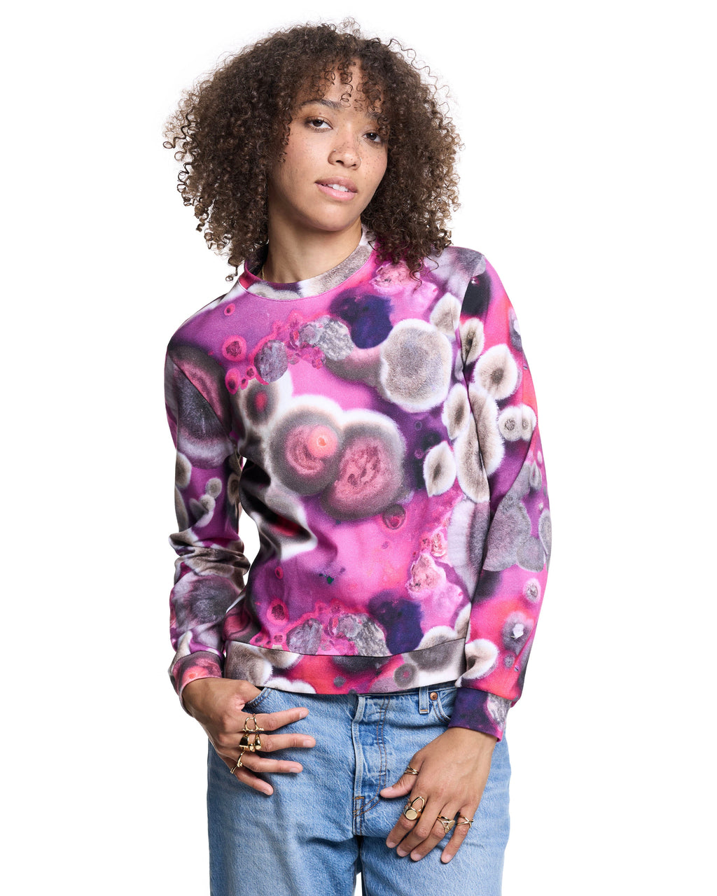Rumi Sweatshirt | Magenta Aspergillus