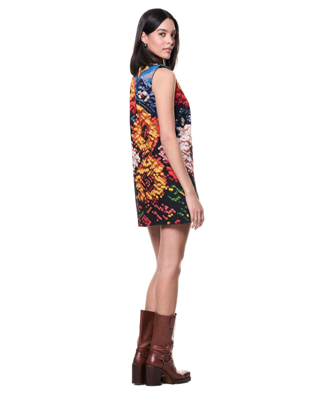 Claudia Dress | Floral Perler Beads