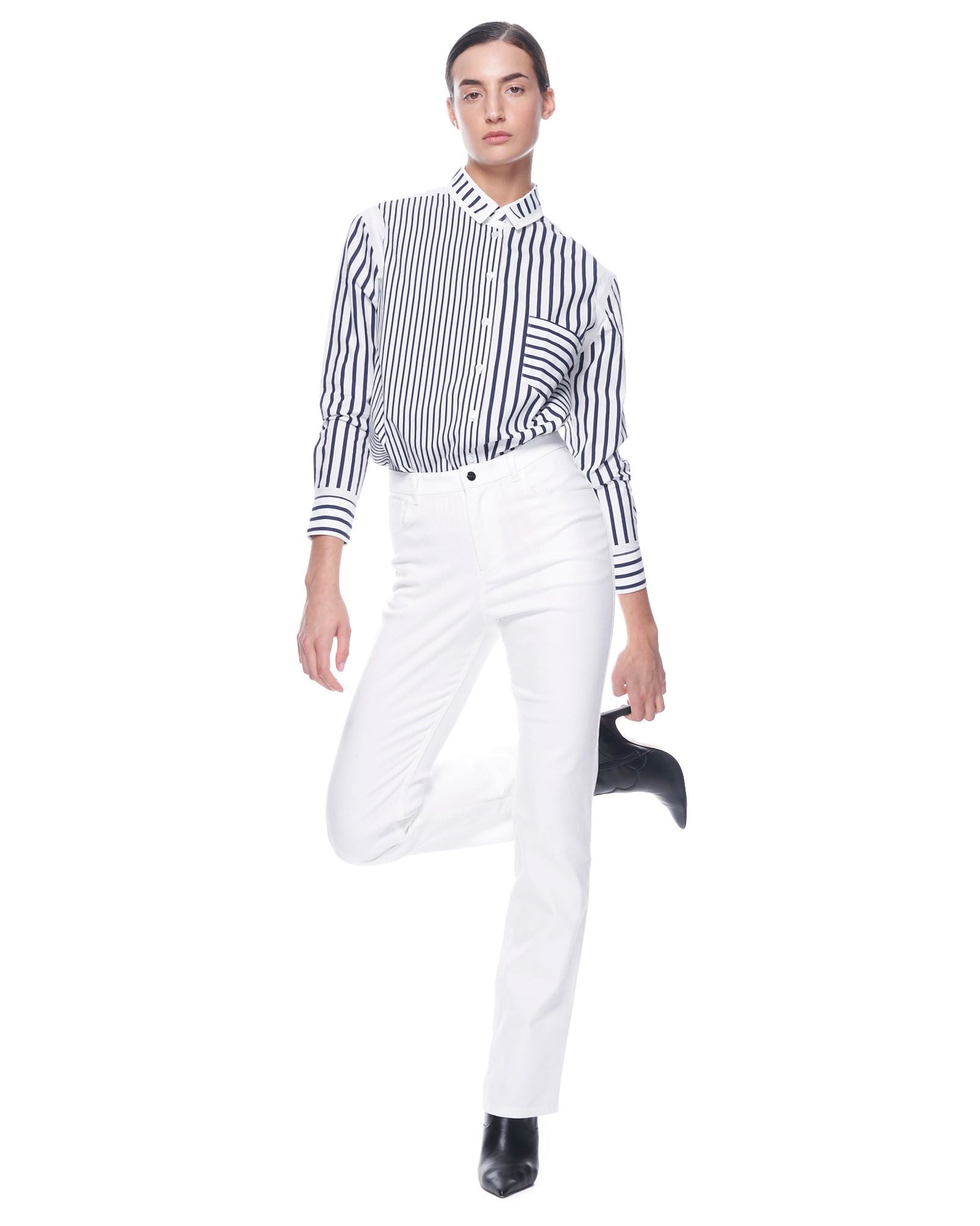 Zoe Shirt | Navy Prep Stripe