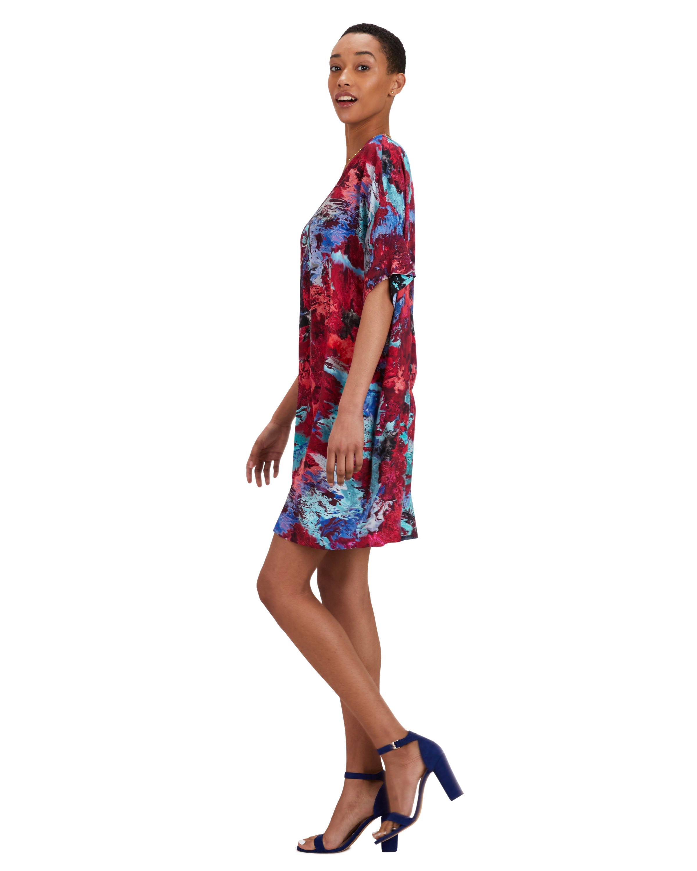 Maya Dress | Cerise Blur