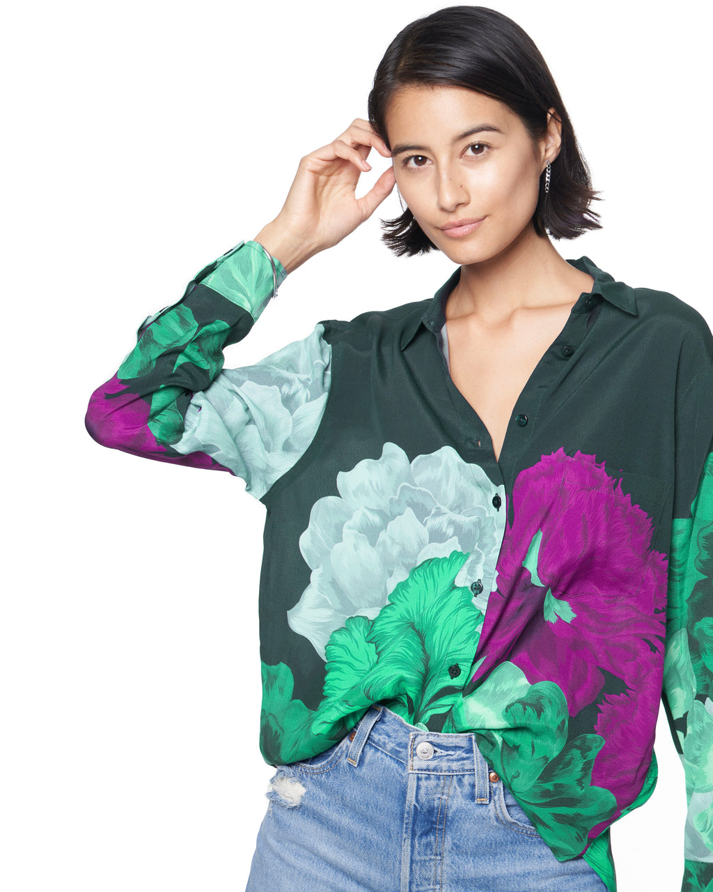 Zoe Shirt | Evergreen Iris