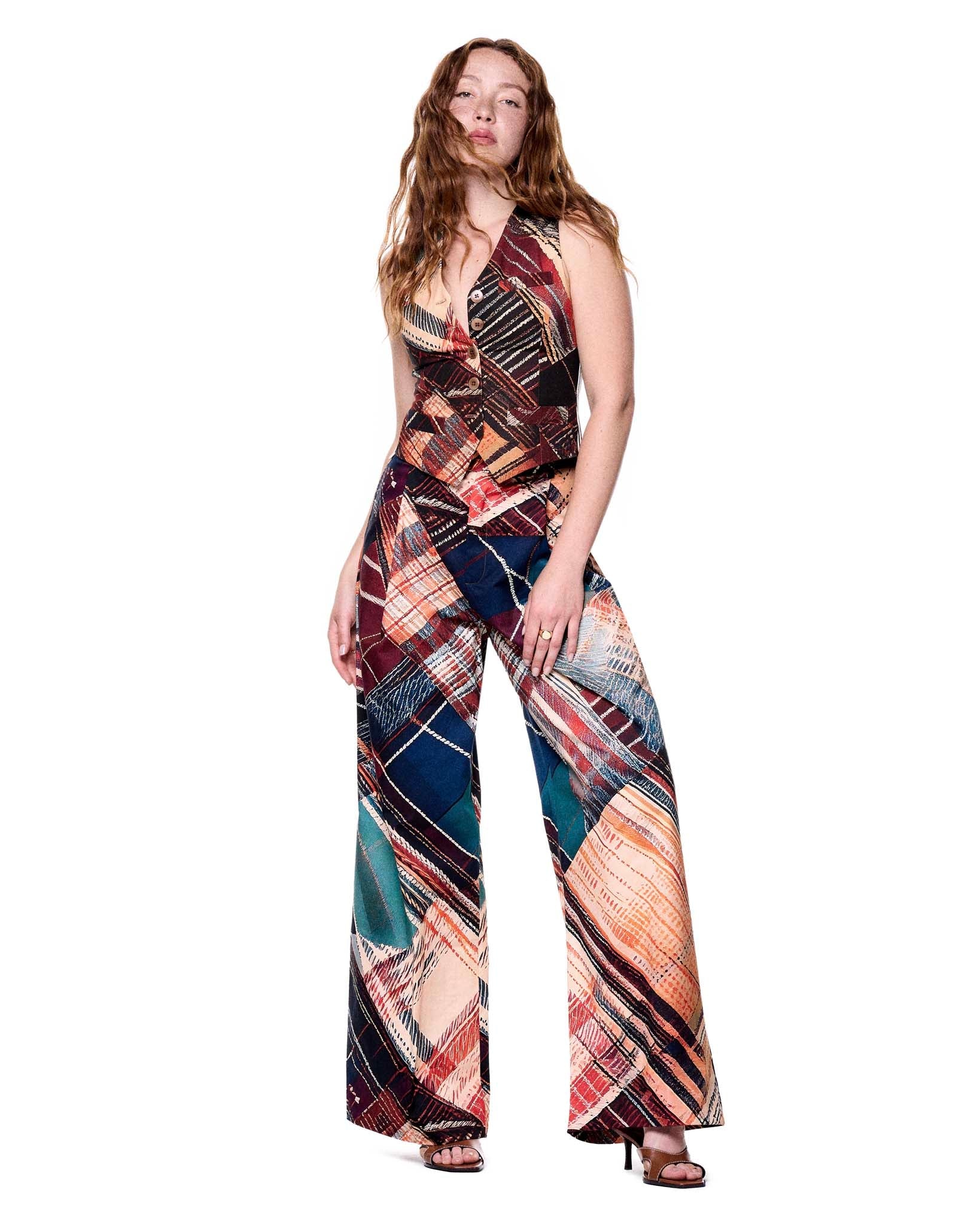 Leigh Trouser | Camp Plaid