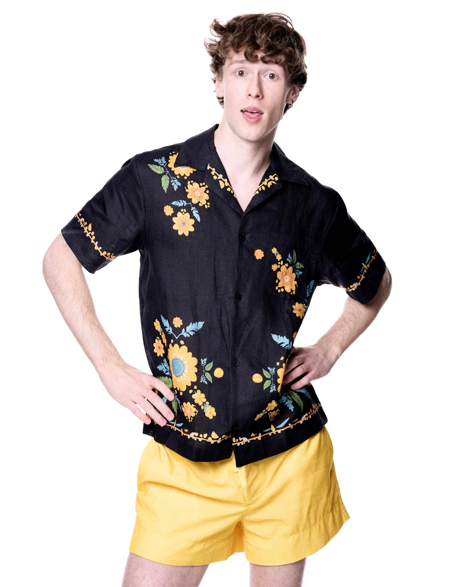 Daniel Camp Shirt | Black Sunflower