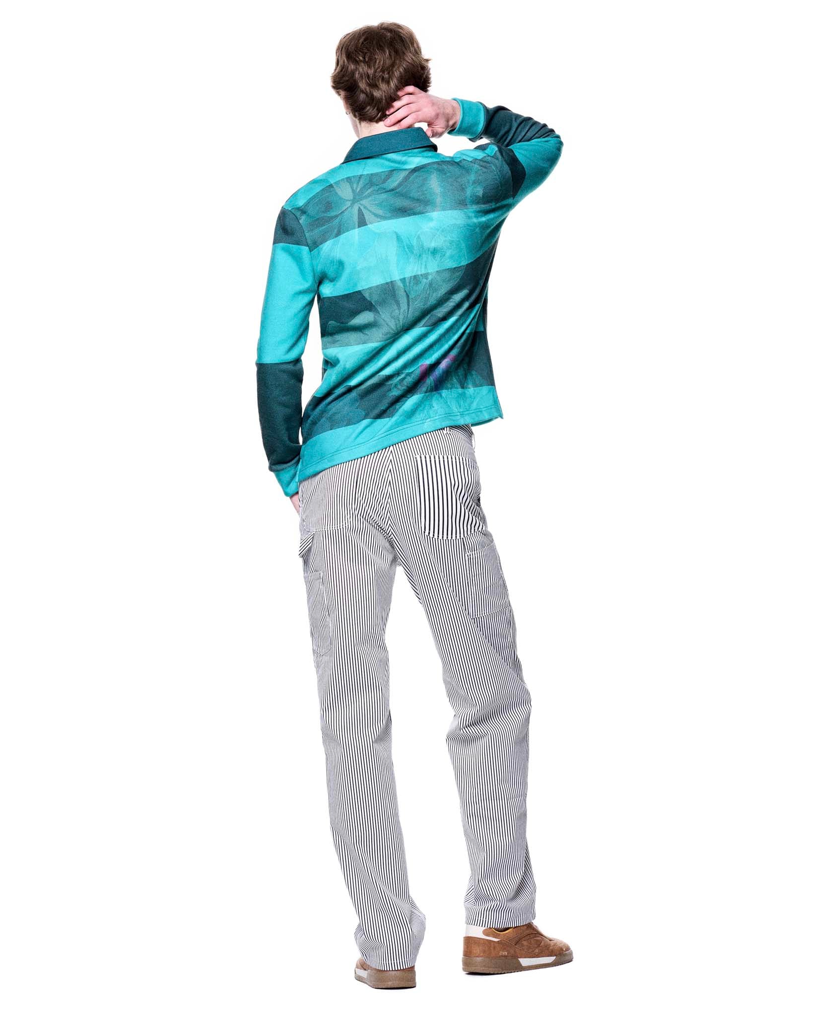 Kieran Rugby | Teal Rugby Stripe