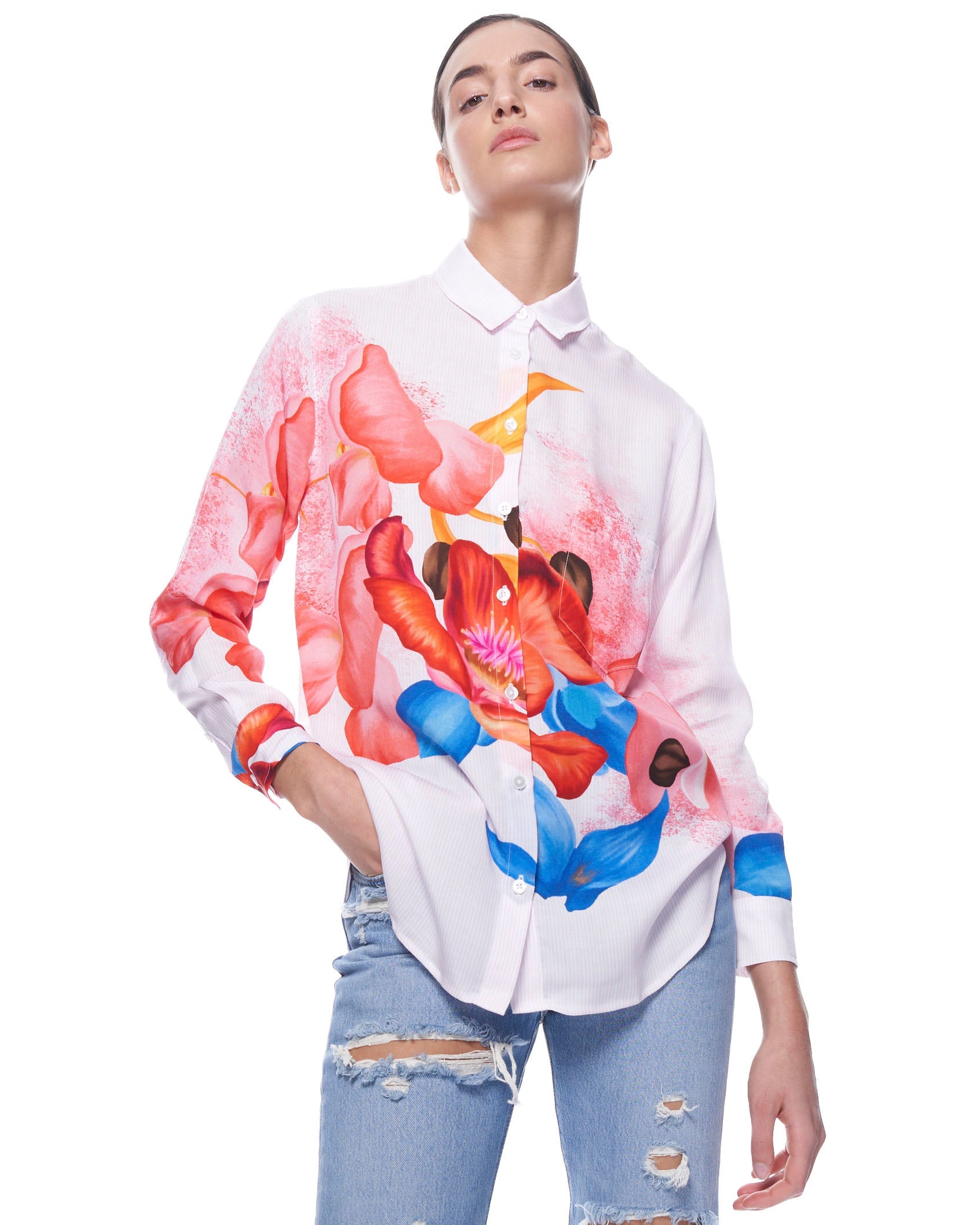 Zoe Shirt | Pink Prep Stripe