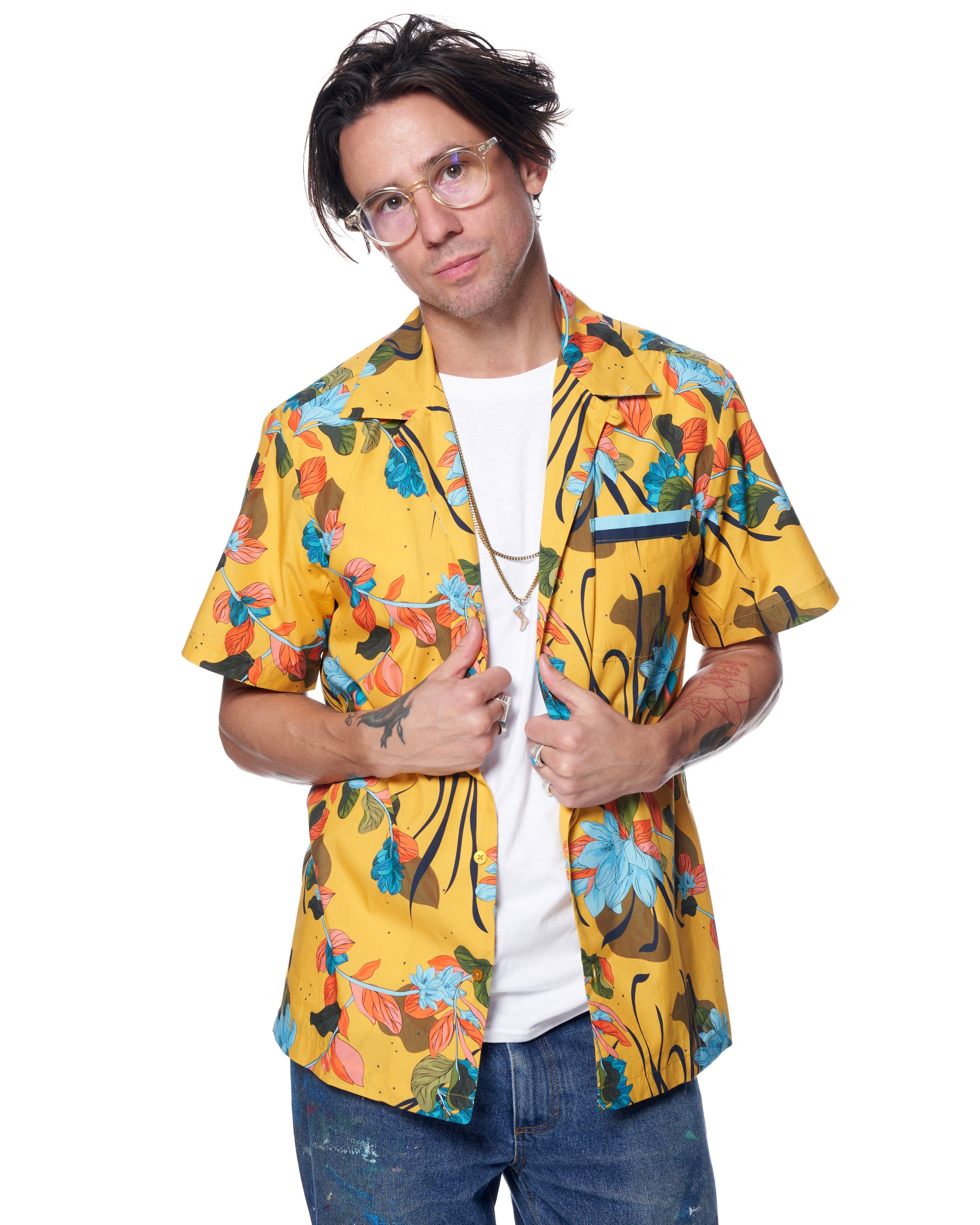 Daniel Camp Shirt | Marigold Beach Florals