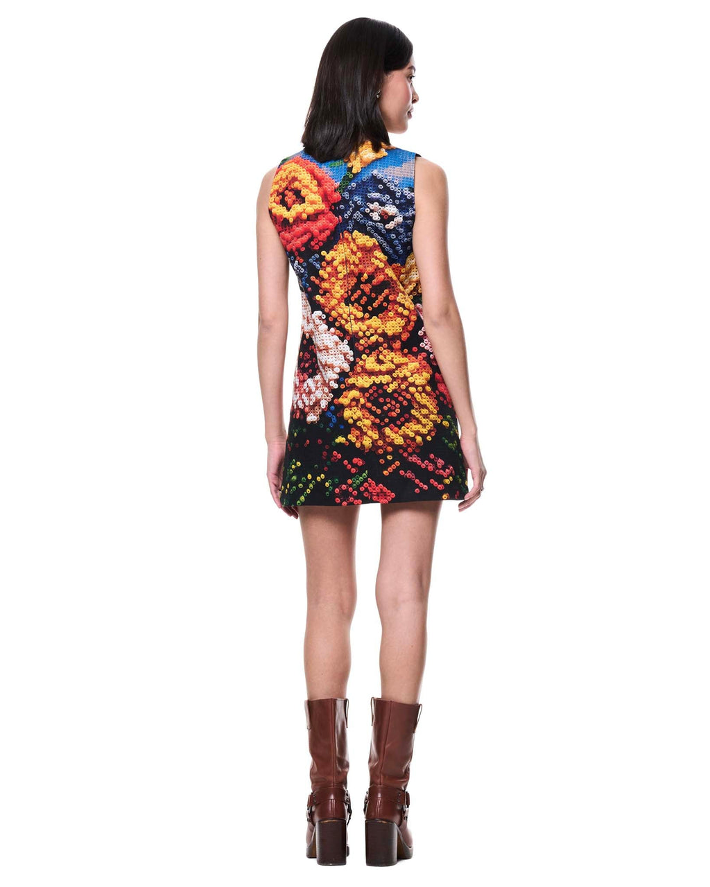 Claudia Dress | Floral Perler Beads