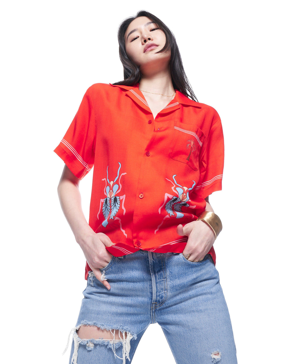 Daniel Camp Shirt | Red Scarab