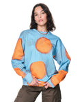JJ Sweatshirt | Orange Painted Dots