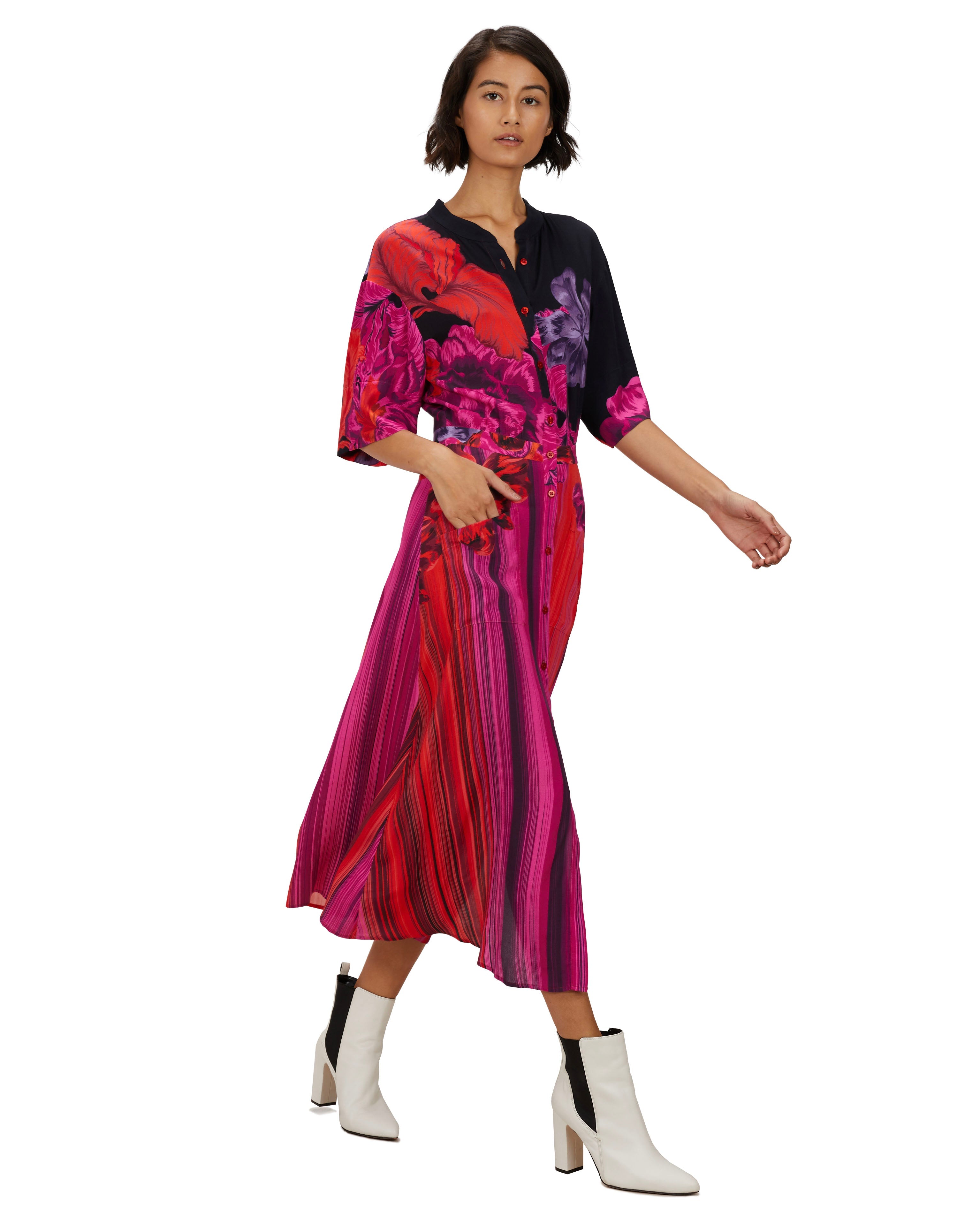 Cobie Shirtdress | Striped Iris