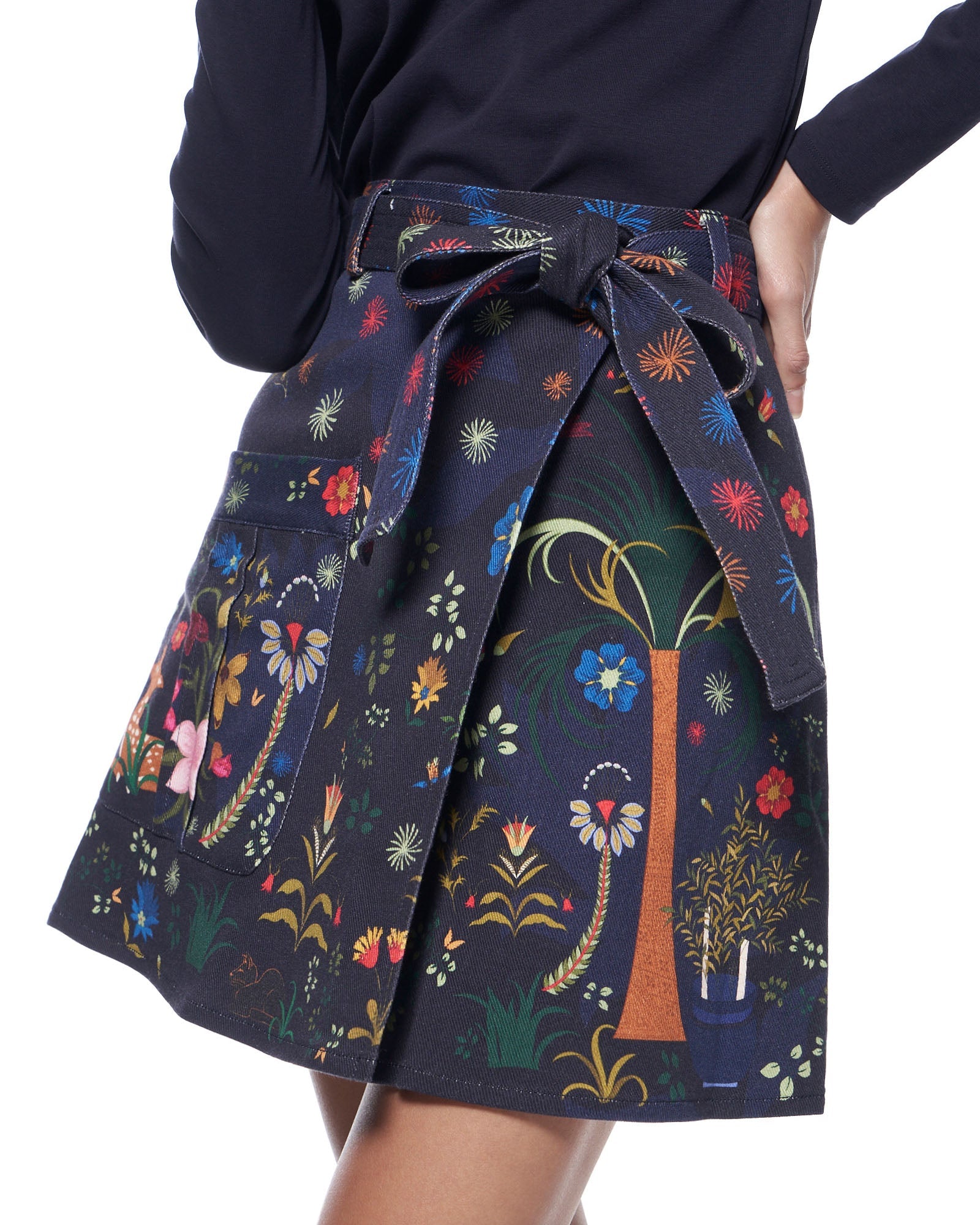 Cargo Skirt | Navy Palampore