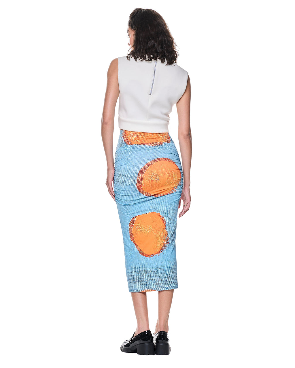 Natalie Skirt | Orange Painted Dots