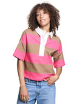 Rugby Shirt | Pink Mocha Stripe