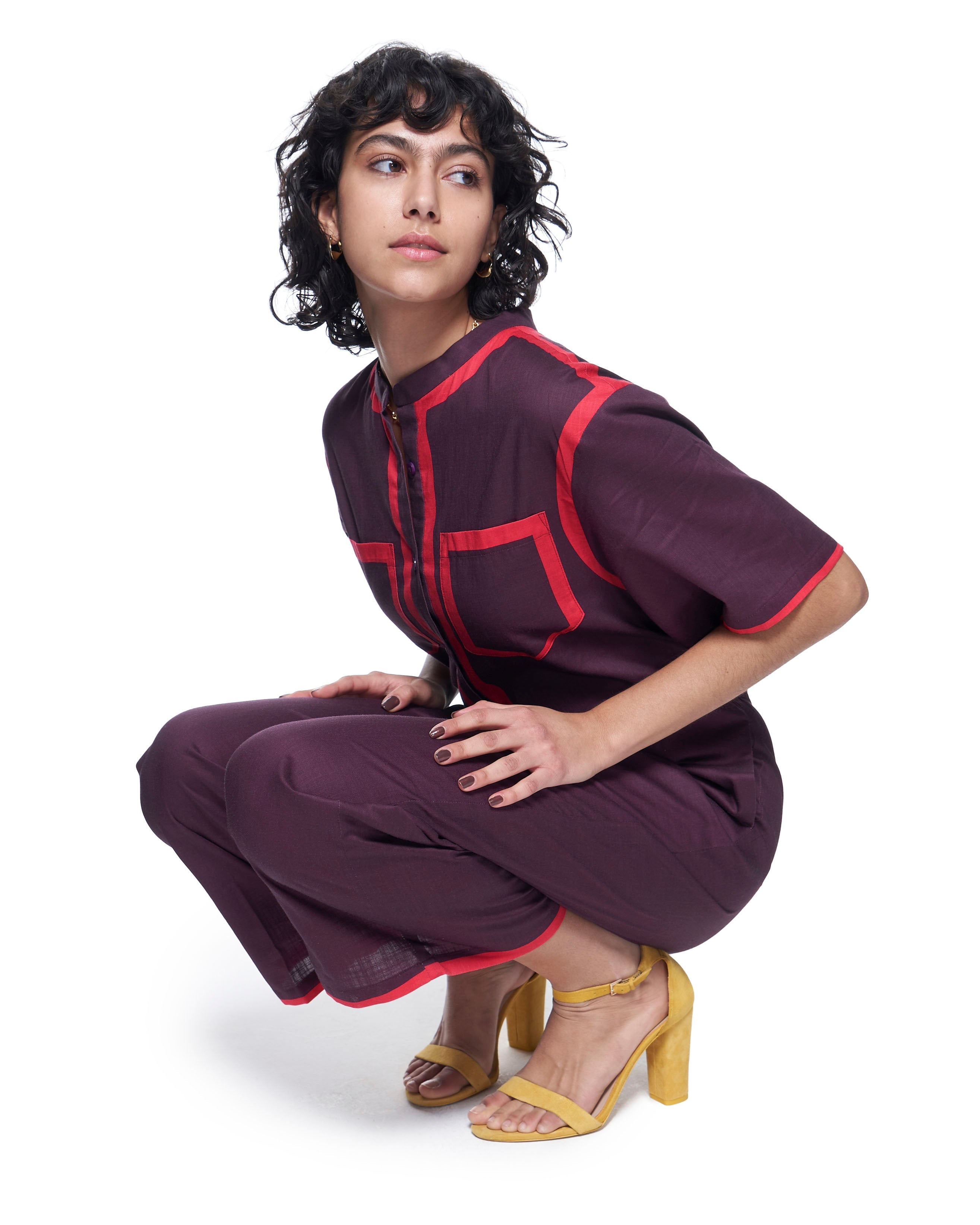 Issa Jumpsuit | Eggplant