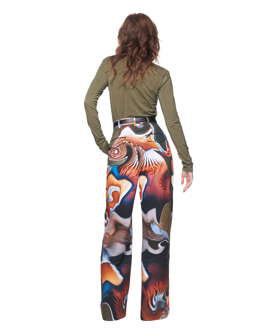 Leigh Trouser | Mandarin Swirl