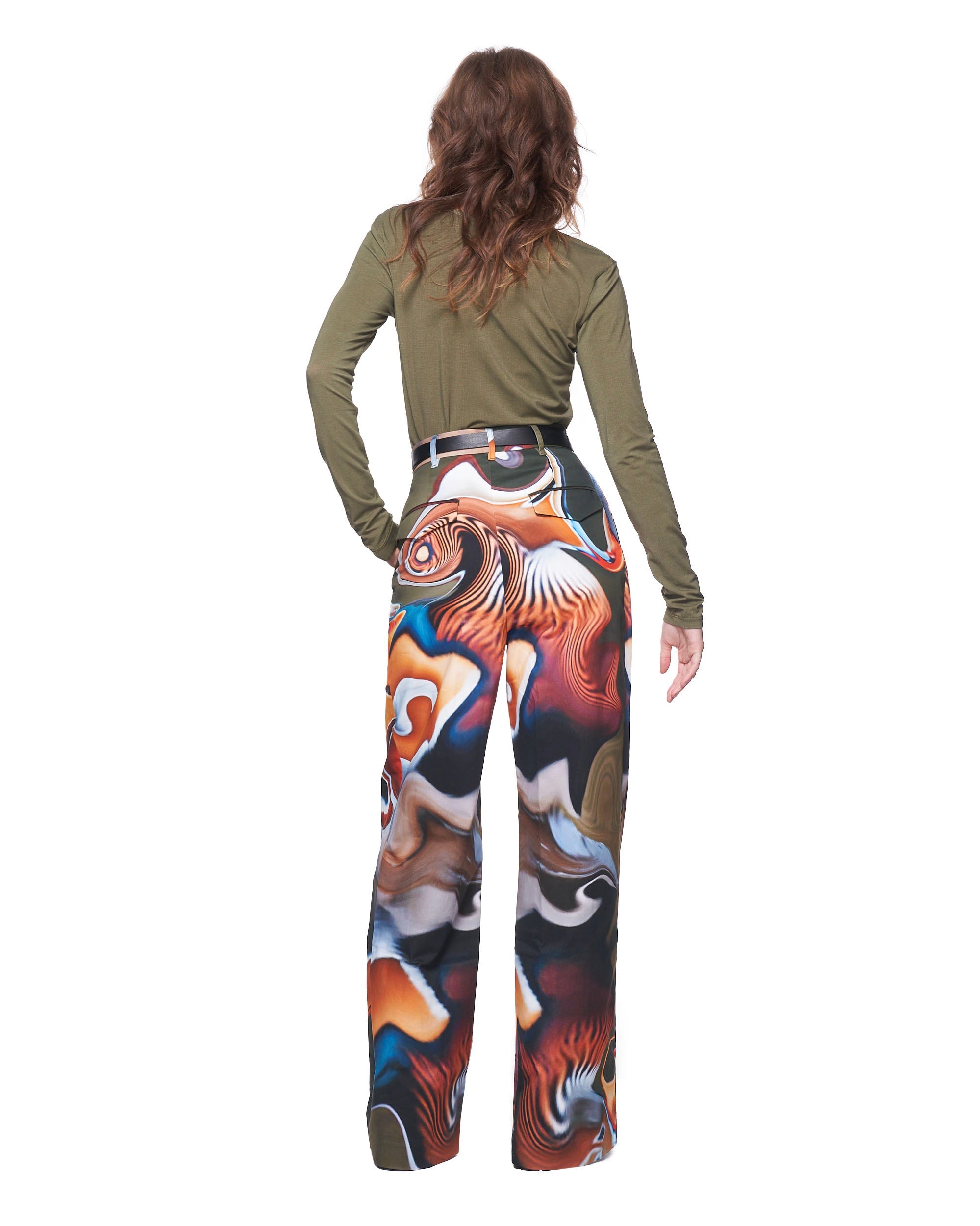 Leigh Trouser | Mandarin Swirl