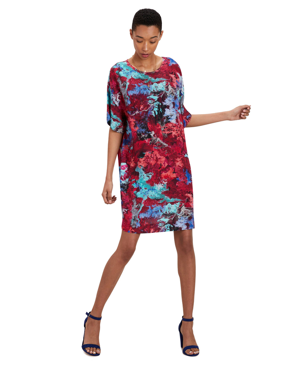 Maya Dress | Cerise Blur