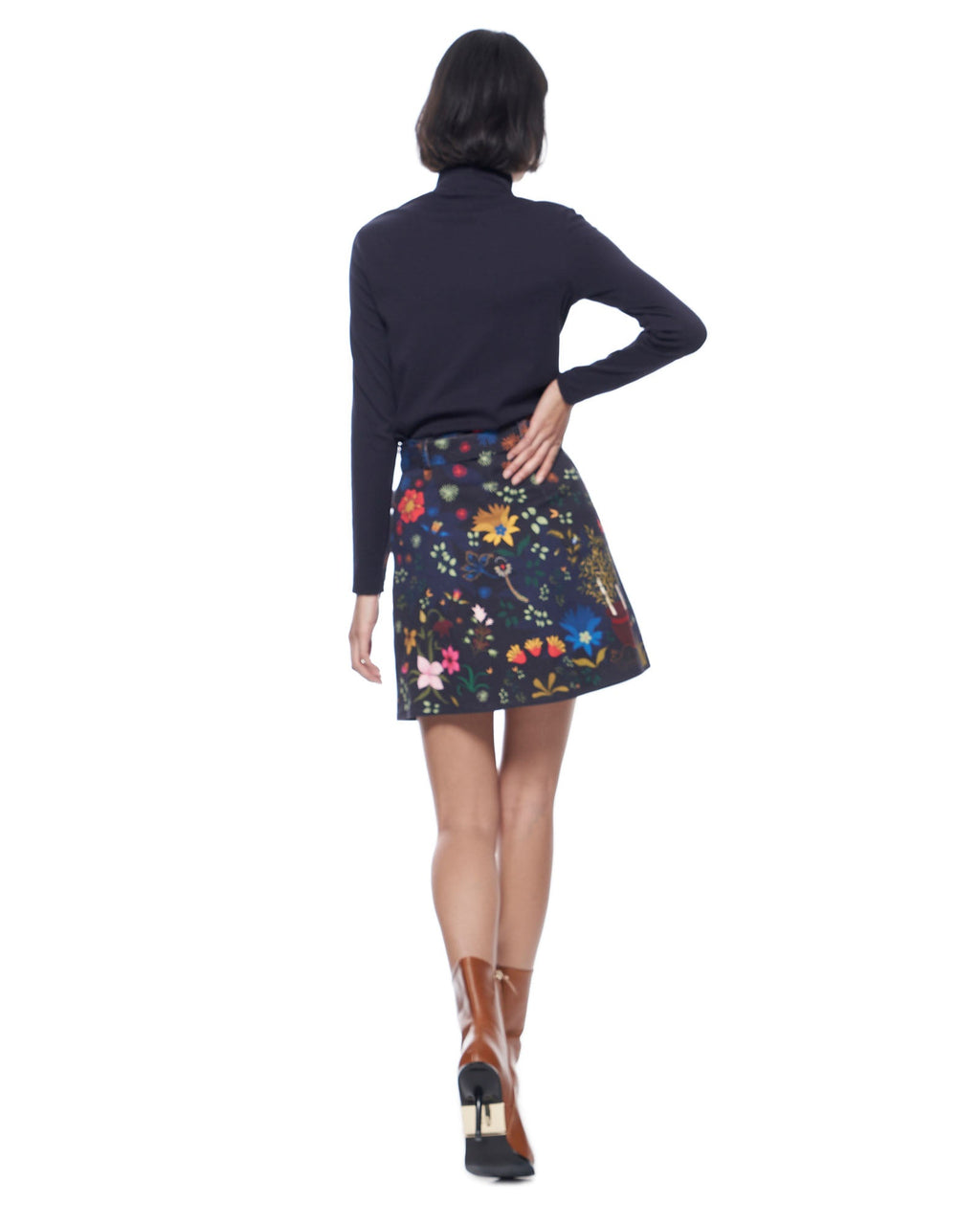 Cargo Skirt | Navy Palampore