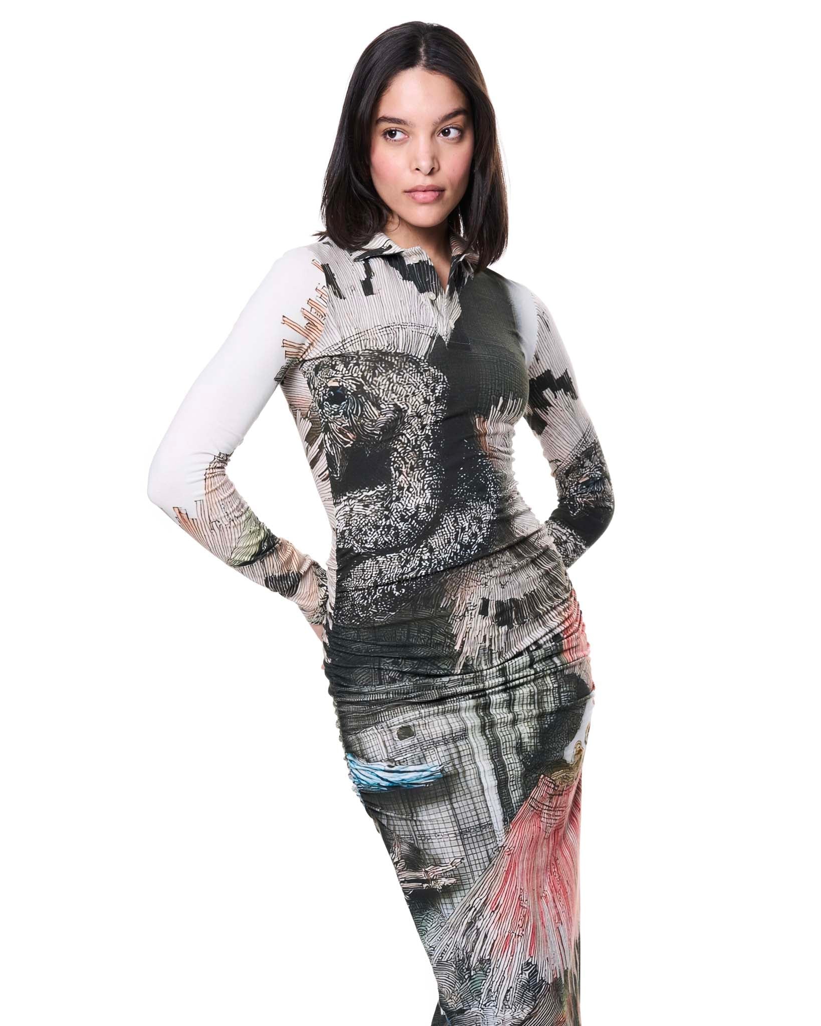 Natalie Dress | Paper Collage